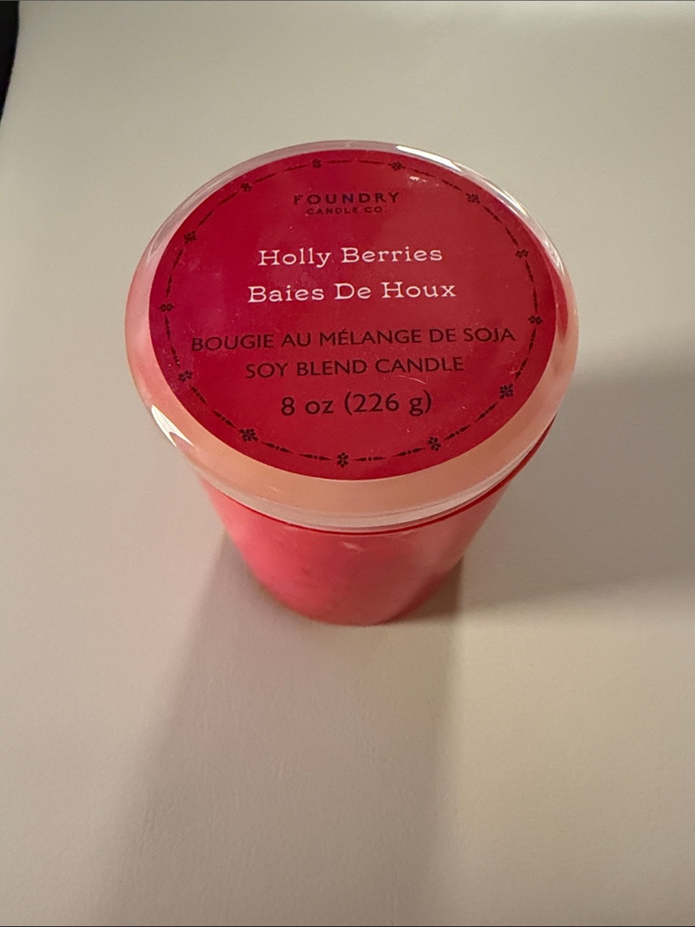 Foundry Holly Berries Soy Blend Candle - Red